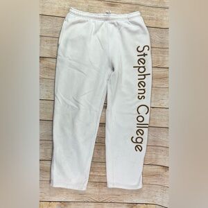 Vintage Stephens College Missouri Jansport White Sweatpants Size Medium